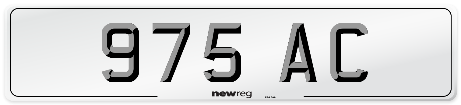 975 AC Number Plate from New Reg